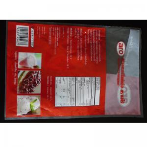 Bolsa de plástico de plástico para alimentos congelados.