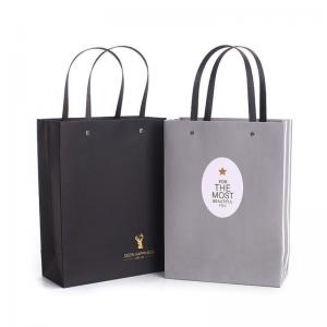 bolsa de papel de regalo de lujo de sellado caliente de la hoja de oro