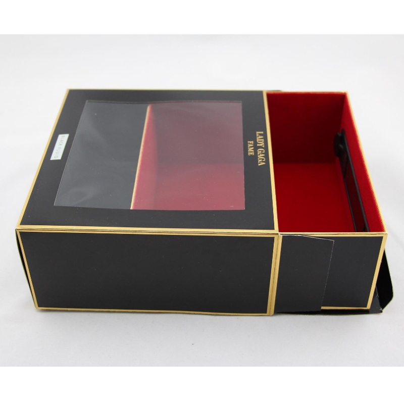 Caja de regalo de papel tarjeta blanca para cosméticos de perfume de joyería con mango
