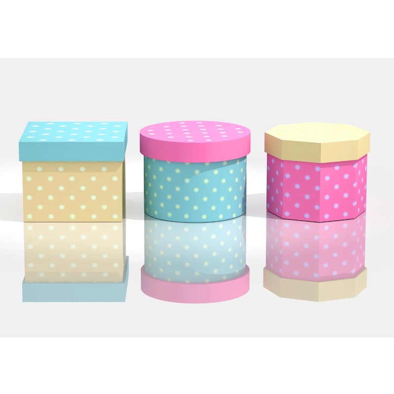 Caja hexagonal caja rígida de dos piezas caja hexagonal y tubo de papel redondo